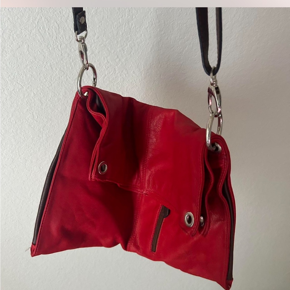 Vintage red leather purse